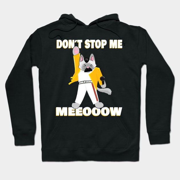 Freddie Meowcury Freddy Mercury as a Cat Hoodie by SusanaDesigns